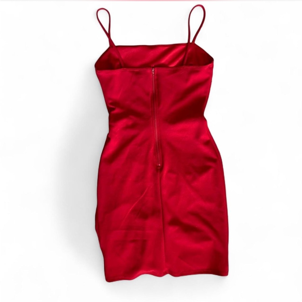 Windsor Red Adjustable Ruched Mini Dress size Small! - Picture 3 of 5